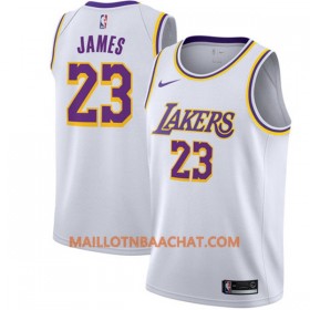 Maillot NBA Los Angeles Lakers Lebron James 23 2018-19 Nike Blanc Swingman - Homme